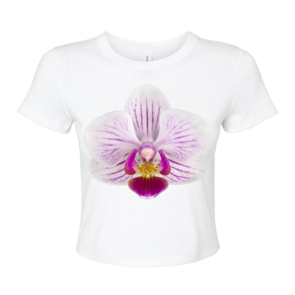 EN FLEURS JUMBO FLOWER BABY TEE — ORCHID